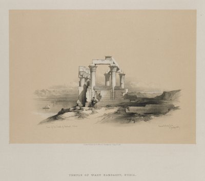 Egypte en Nubië, Deel II: Ruïnes van de Tempel van Kardeseh, Nubië, 1848 door Louis Haghe