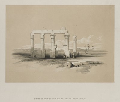 Egypte en Nubië, Deel II: Ruïnes van de tempel van Madamoud, in Thebe door Louis Haghe