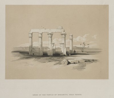 Egypte en Nubië, Deel II: Ruïnes van de Tempel van Madamoud, in Thebe, 1847 door Louis Haghe