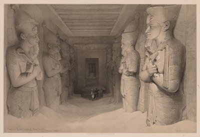 Egypte en Nubië: Deel I - Nr. 14, Interieur van de Tempel Aboo Simbel, 1836 door Louis Haghe