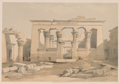 Egypte en Nubië: Deel I - Nr. 28, Portiek van de Tempel van Kalabshi door Louis Haghe