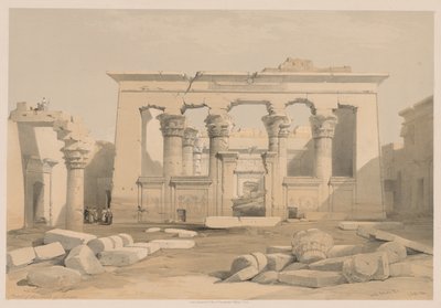 Egypte en Nubië: Deel I - Nr. 28, Portiek van de Tempel van Kalabsha, 1838 door Louis Haghe