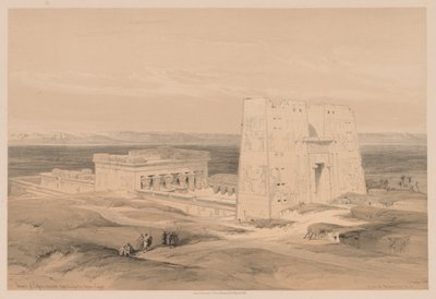 Egypte en Nubië: Deel I - Nr. 34, Tempel van Edfou. Oude Appolinopolis, Opper-Egypte door Louis Haghe