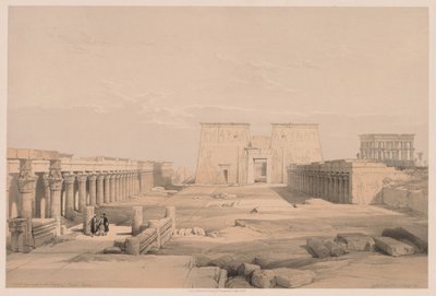 Egypte en Nubië: Deel I - Nr. 42, Grote Toegang tot de Tempel van Philae, Nubië door Louis Haghe