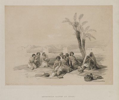 Egypte en Nubië, Deel I: Abessijnse Slaven Rusten in Korti-Nubië, 1847 door Louis Haghe