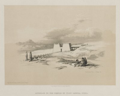 Egypte en Nubië, Deel I: Toegang tot de Tempel van Wady Saboua, Nubië door Louis Haghe