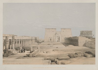 Egypte en Nubië, Deel I: Grote toegang tot de tempel van Philae, Nubië door Louis Haghe