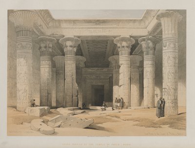 Egypte en Nubië, Deel I: Grote portiek van de tempel van Philae, Nubië door Louis Haghe