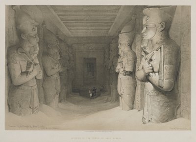 Egypte en Nubië, Deel I: Interieur van de Tempel van Aboo-Simbel, 1846 door Louis Haghe