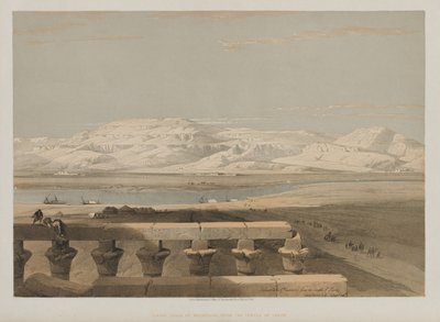Egypte en Nubië, Deel I: Libische Bergketen, vanaf de Tempel van Luxor door Louis Haghe