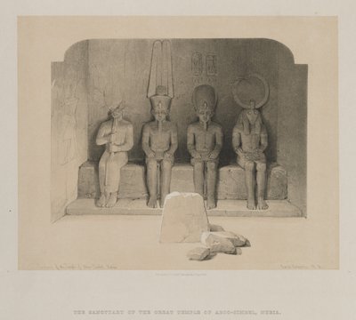 Egypte en Nubië, Deel I: Heiligdom van de Tempel van Aboo-Simbel, Nubië door Louis Haghe