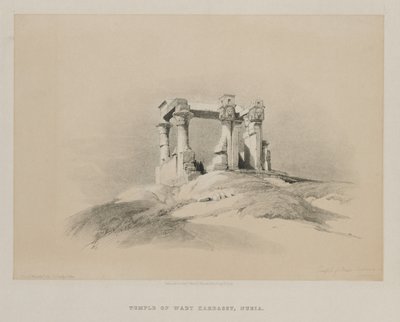 Egypte en Nubië, Deel I: Tempel van Wady Kardassy in Nubië, 1846 door Louis Haghe