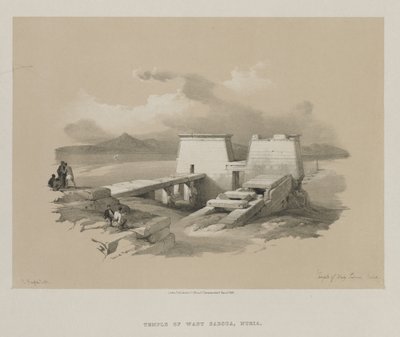Egypte en Nubië, Deel I: Tempel van Wady Saboua, Nubië door Louis Haghe