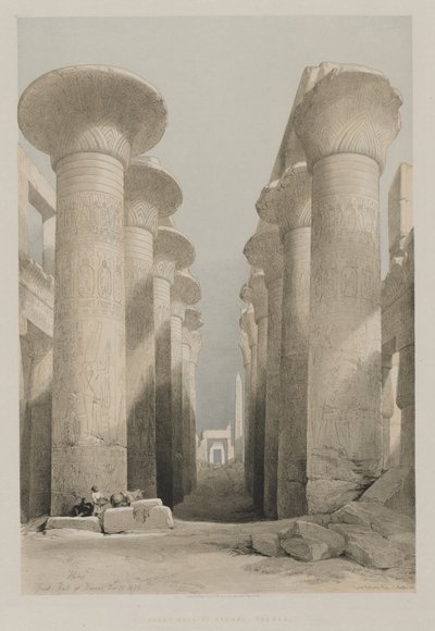 Egypte en Nubië, Deel I: Thebe, Grote Hal in Karnac door Louis Haghe