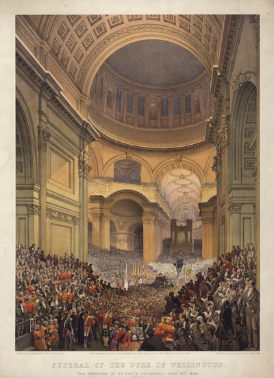 Begrafenis van de Hertog van Wellington, de ceremonie in St Paul