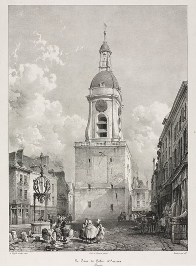 Pittoreske en romantische reizen in het oude Frankrijk, Picardië: De belforttoren van Amiens, Picardië (Voyages pittoresques et romantiques dans l