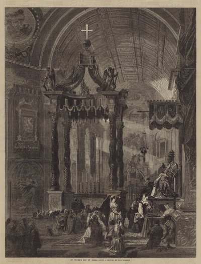 Sint Pietersdag in Rome door Louis Haghe