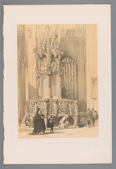 Tabernakel in de Sint-Laurentiuskerk te Neurenberg door Louis Haghe