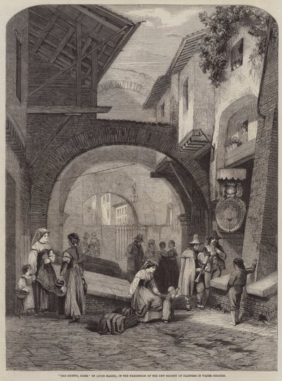 Het Ghetto, Rome door Louis Haghe