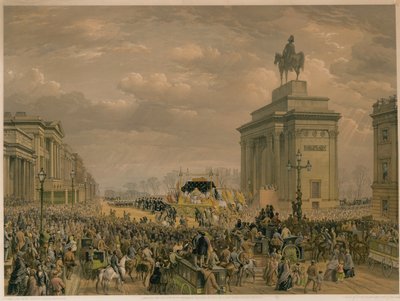 De begrafenis van de hertog van Wellington door Louis Haghe