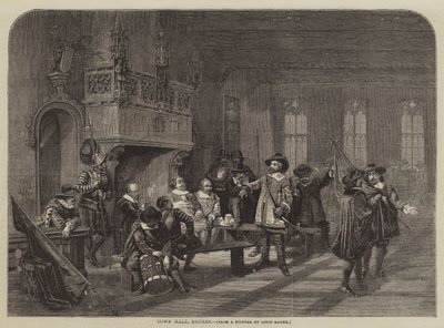 Stadhuis, Brugge door Louis Haghe
