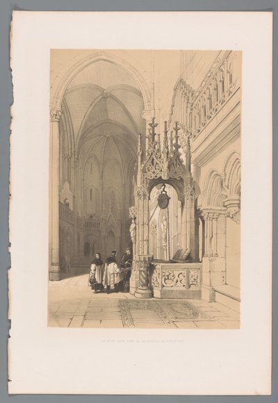 Waterput in de Dom van Regensburg door Louis Haghe