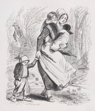 Jeanne, de roodharige uit Het Complete Werk van Béranger, 1836 door Louis Henri Brévière