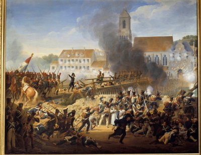 Oversteek van de Landshut-brug op 21/04/1809 door Louis Hersent
