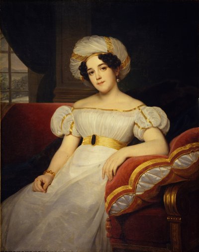 Portret van prinses Natalya Stepanovna Golitsyna, geboren gravin Apraksina door Louise Marie Jeanne Hersent