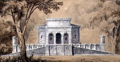 Uitzicht op de Gendarmerie Imperiale, c.1825 door Louis Hippolyte Lebas