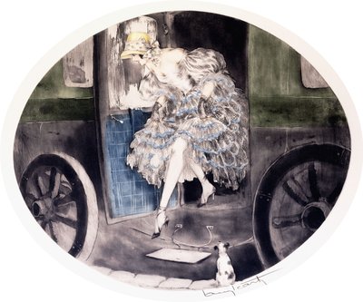 Uitstappen uit de Koets, c.1920-1930s door Louis Icart