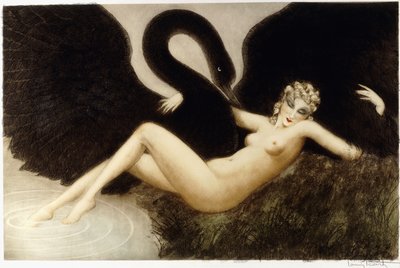 Leda en de Zwaan, ca. 1934 door Louis Icart