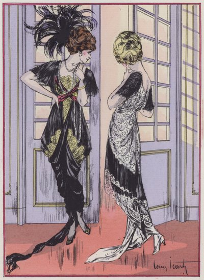 Damesmode uit de jaren 1910 door ontwerper Zimmermann door Louis Icart
