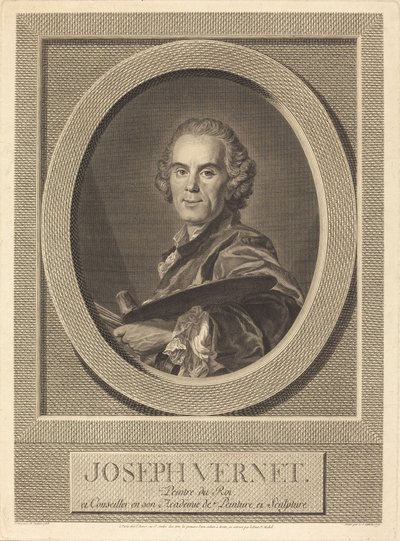 Joseph Vernet door Louis Jacques Cathelin after Louis Michel Van Loo
