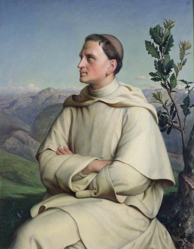 Henri Lacordaire (1802-61) in Sorreze, 1847 door Louis Janmot