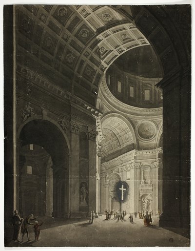 Uitzicht op kruising in Sint Pieter door Louis Jean Desprez