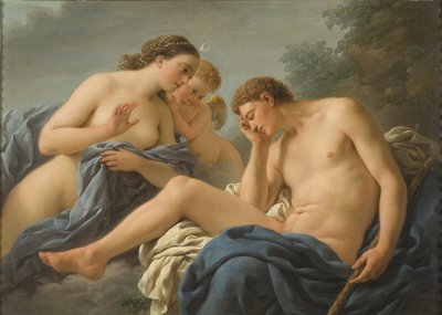 Diana en Endymion door Louis Jean François Lagrenée