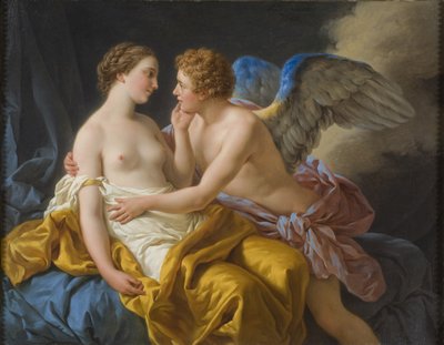 Cupido en Psyche door Louis Jean François Lagrenée