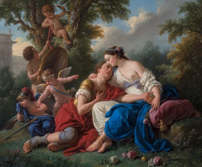 Renaud en Armide door Louis Jean François Lagrenée