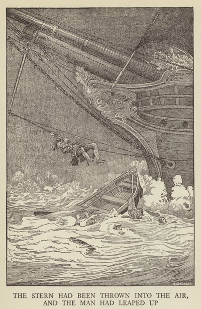 Illustratie voor Kidnapped door Robert Louis Stevenson door Louis John Rhead