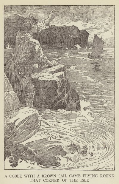 Illustratie voor Kidnapped door Robert Louis Stevenson door Louis John Rhead