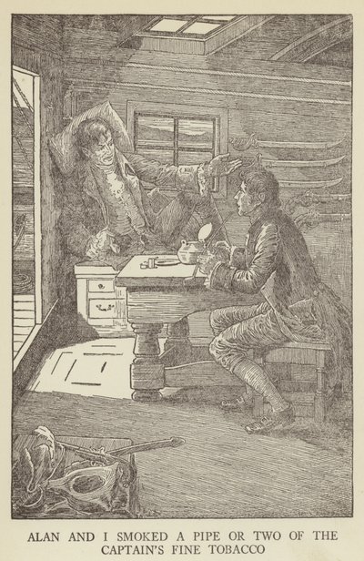 Illustratie voor Kidnapped door Robert Louis Stevenson door Louis John Rhead