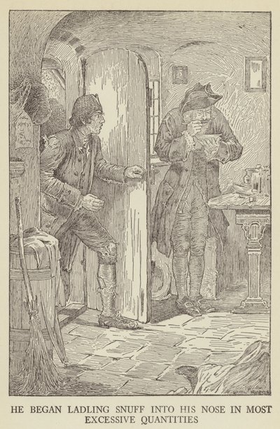 Illustratie voor Kidnapped door Robert Louis Stevenson door Louis John Rhead