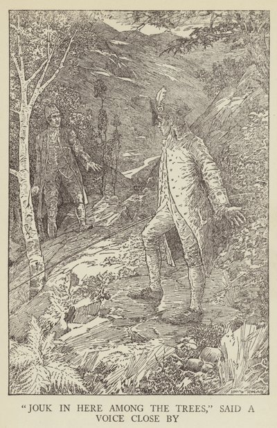Illustratie voor Kidnapped door Robert Louis Stevenson door Louis John Rhead