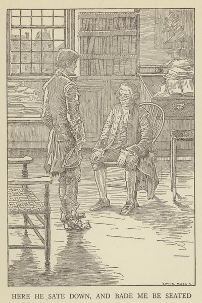 Illustratie voor Kidnapped door Robert Louis Stevenson door Louis John Rhead