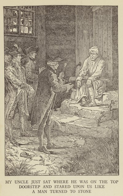 Illustratie voor Kidnapped door Robert Louis Stevenson door Louis John Rhead