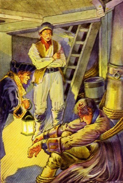 Illustratie voor Kidnapped door Robert Louis Stevenson door Louis John Rhead