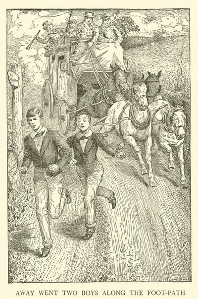 Illustratie voor Tom Browns School-Days door Louis John Rhead
