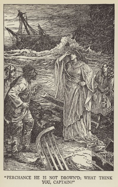 Misschien is hij niet verdronken; wat denk je, kapitein? door Louis John Rhead