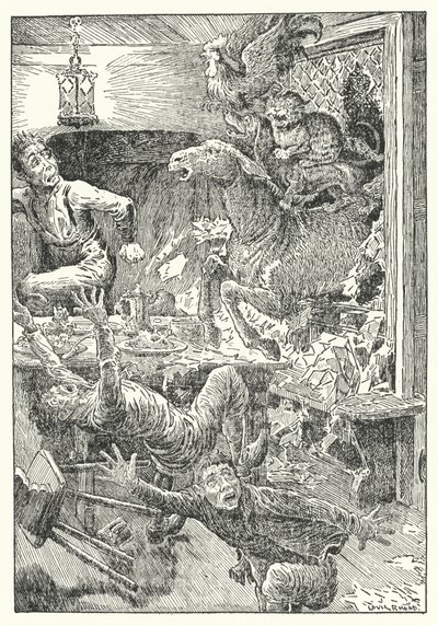 De Bremer stadsmuzikanten (litho) door Louis John Rhead